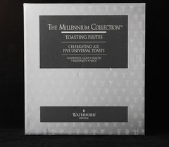 Waterford Crystal 5 Millenium Universal Toasts 2 Toasting Flutes, In box
