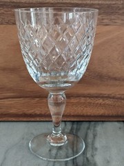 Vintage D/C Royal Brierley Coventry Cut Crystal Water Wine Glass 6 3/4″ England