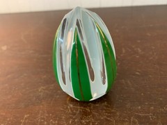 Triple Overlay Light Green White Crystal Egg Saint Louis