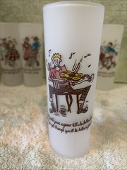 Set of 6 Vintage tumblers «Square Dance» by Federal Glass excellent condition