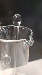 Vintage Martini Cocktail Pitcher With Stirrer Sleek Modernist Clear Glass 11″