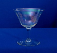 Fostoria Mother of Pearl Low Sherbet Iridescent Optic Bowl Stem 766 USA bfe3123