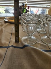 Anchor Hocking Tulip Ice Cream Sundae Dessert Parfait Glass Cups Set Of 7