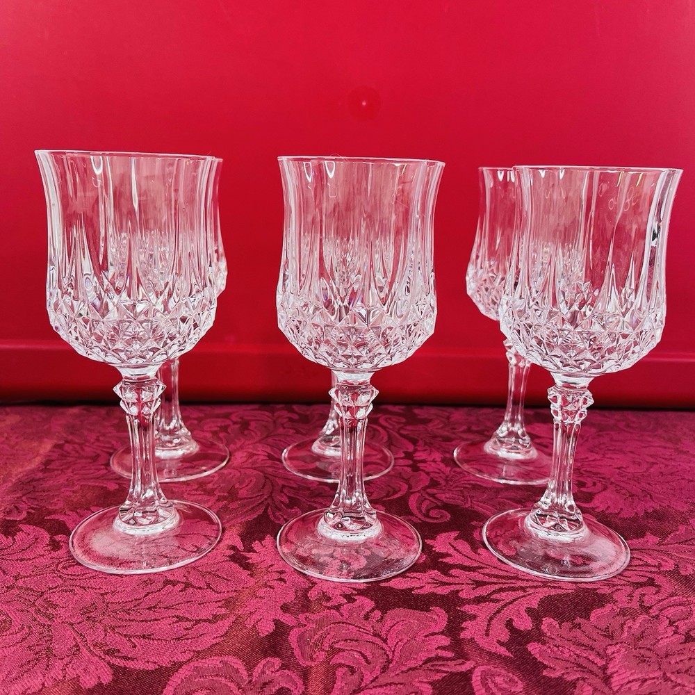 cristal d’argues LONGCHAMP 25 cl Wine Glasses Set of 6 In Box!