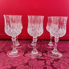 cristal d’argues LONGCHAMP 25 cl Wine Glasses Set of 6 In Box!