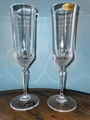 2 Oneida ORCHESTRA 8 5/8” Champagne Flutes Mimosa Goblets Lead Crystal