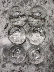 VTG 3 Pairs Silver Tone Rim Roly Poly Punch Glasses Dorothy Thorpe Mad Men