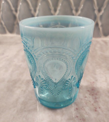Antique Northwood Glass Co. Opalescent Blue Glass Tumbler