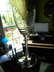Floral Arch Rock Sharpe Cut Crystal Wine Glass c1943 Floral Arch #1013