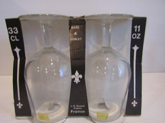 J.G. Durand NOBLESSE Set of 4 LUMINARC 11 oz Stemware Goblets ARQUES,FRANCE 33CL