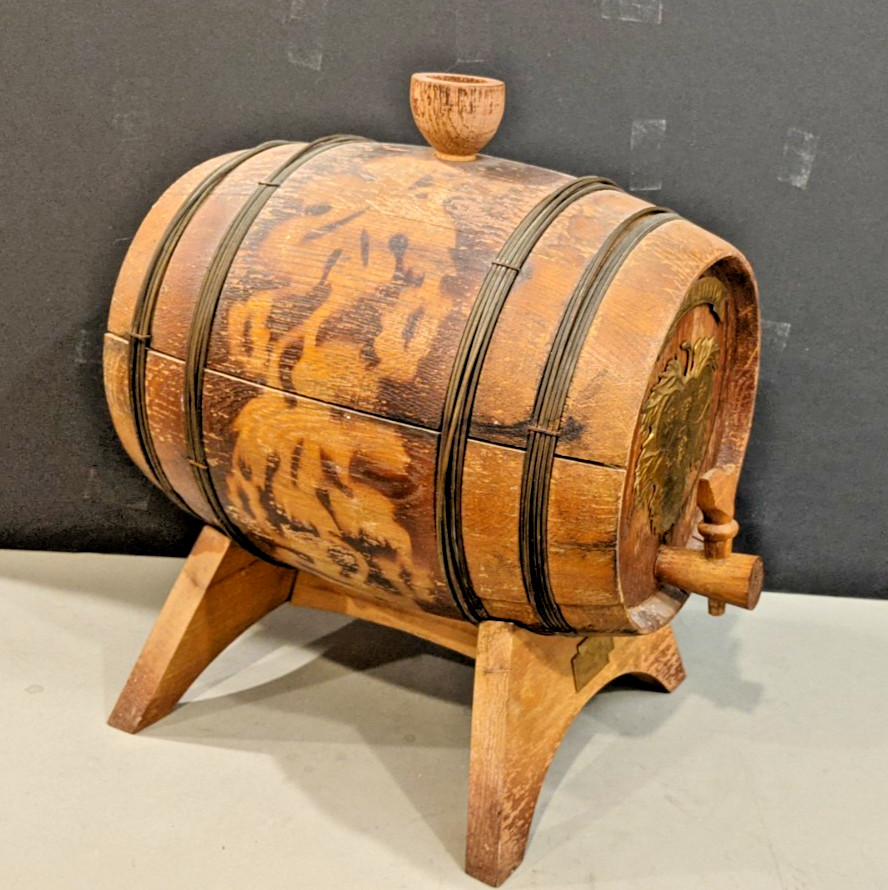 Vintage Soviet Russian Ukrainian Crimea Yalta Massandra Wine Cask Wooden Barrel