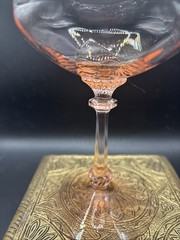 Vintage Fostoria Versailles Etched Pink Champagne Glass 6″ Set Of 2