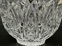 Crystal Bowl Cut Glass Imperial Star Burst Design Flower Ruffle Rim 6.5 Diameter