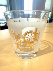 Set of 4 Frosted Whiskey ‘Low Ball’ Glasses from FRANCE – Early American Styling