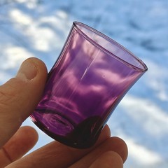 Timo Sarpaneva Iittala shot glass: Set of six vintage glasses 1950s Finland