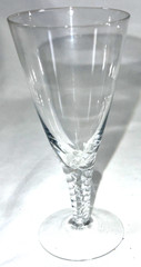 Wellington Crystal Champagne Flute Bubble/Controlled Air Stem Vintage 1960s