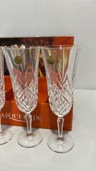 Masquerade Cristal d’Arques Champagne Flute Glasses with original Box – Set Of 4