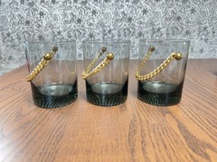 RARE 1968 Nila Booze Bucket Glasses Low Ball Whiskey Cocktail MCM Mid Century