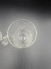 Set of 2 Rock Sharpe Arctic Rose Footed Juice Glasses 4-7/8″
