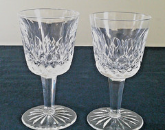 Waterford Cut Crystal Lismore 4 1/4 Inch Port Wine Glasses set of 2