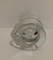 Vtg Libbey Snowflake Swirl Footed Glass Mug Blue & White on Clear | Replacement