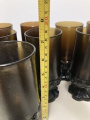 Vintage Tiffin Franciscan Madeira Smoke Brown Footed Goblets-Set Of 10