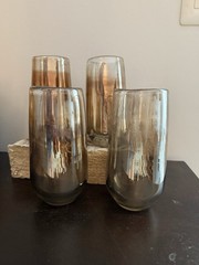Marano Amber Luster Highball Drinking Glasses Set of 4