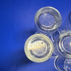 Unmarked 6-Piece Clear Glass Cordial Glass Set – 1 oz Capacity, Glass