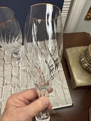 Vintage Beautiful Preview Gold by Mikasa Ice Tea Glasses Set of Two 8 1/2″ Tall