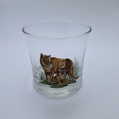 «American Wildlife» Rocks Glasses Set Of 6 West Virginia Specialty Glass Vtg Bar