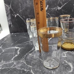 Vintage Anchor Hocking And Federal Glass Juice/Whiskey Glasses 1940’s Lot Of 9