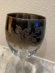 Vintage 1960s Barware Set – Platinum Rim Ombre Queens Lusterware Cordial Glasses