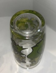 Vintage Green Animals Drinking Glass 1 pint liquid 6″ tall