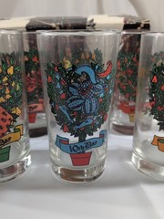 VTG Indiana Glass Twelve Days of Christmas 12oz Set Of 12 Glasses Tumbler In Box
