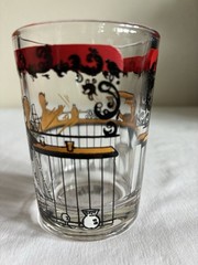 3 Vintage HAZEL ATLAS Shot Glasses GAY 90’S MCM Double Shot 1950’s Saloon Bar