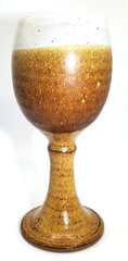 Vintage, 1984, Signed, Sunrise, Stoneware, Wine / Water Goblet – 11 oz