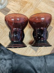 New Martinsville Moondrops Amethyst Whiskey Glasses Set Of 2