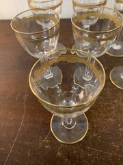 6 Wine Glasses Cooked Model Beethoven Saint Louis Crystal (Per Glass Price)