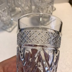 Set of 6 Vintage Imperial Glass CAPE COD Clear 5 oz Juice Glasses 5-1/8 in