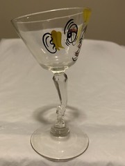 Beau Brummel Mid Century Modern Vintage Gay Fad Tipsy Tini Cocktail Glass