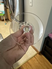 Etched Floral Vintage Wine Glass One