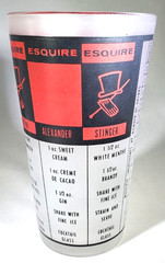 Vintage Thick Quality Esquire Federal Tumbler with Drink Recipes on the Outside
