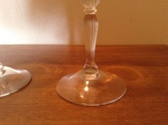2 Vintage ? Cambridge Cordial Wine Pedestal Stem Glasses