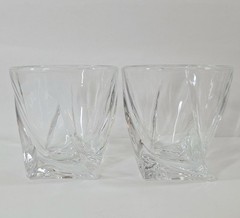 Mikasa Crystal Motion Double Old Fashioned MCM Whiskey Rock Glasses – Set of 2