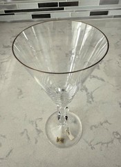 SIGNED CZECH MOSER OPHELIA PATTERN w/ GOLD TRIM 8 7/8″ TALL WATER GOBLET