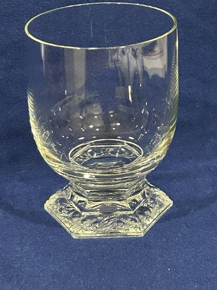 NEW Rosenthal Maria Crystal Whiskey Rocks Glass – (6) sided base embossed roses