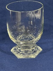 NEW Rosenthal Maria Crystal Whiskey Rocks Glass – (6) sided base embossed roses
