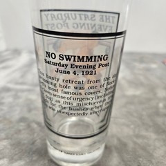 Norman Rockwell Saturday Evening Post Glass Tumbler 1921 Summer Scene