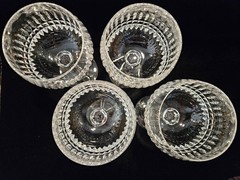 SET OF 4 SCARCE VINTAGE BAYEL «DOMINIQUE» FRENCH CRYSTAL WATER GOBLETS