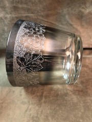 Vitreon Queen’s Luster Ware Grape Coralene Silver Fade/Ombre Glass Ice Tub